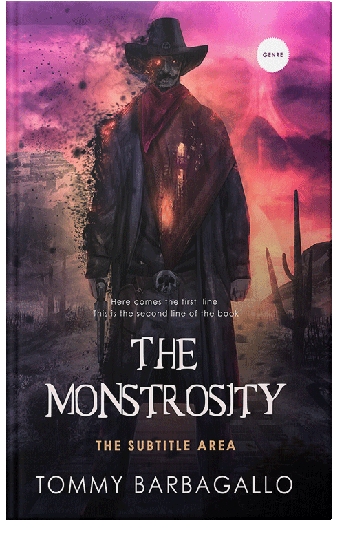 Front view of Premade Horror Book Cover - Charm