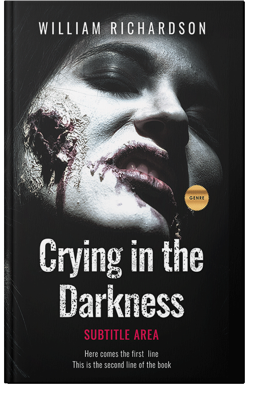 Front view of Premade Horror Book Cover - Pale Slate