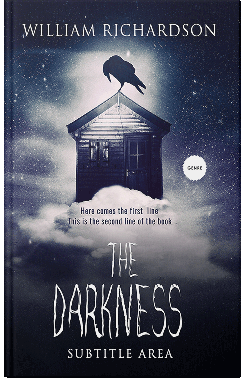 Front view of Premade Fantasy Book Cover - Pale Slate