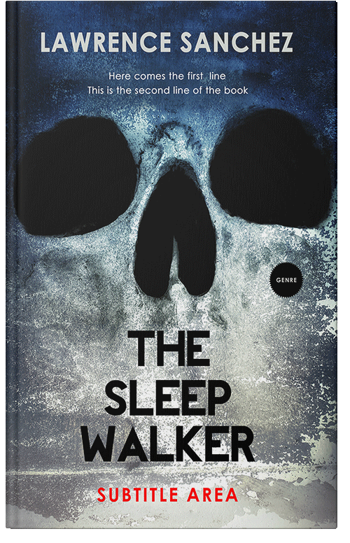 Front view of Premade Horror Book Cover - Quill Gray