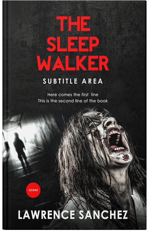 Front view of Premade Horror Book Cover - New York Pink