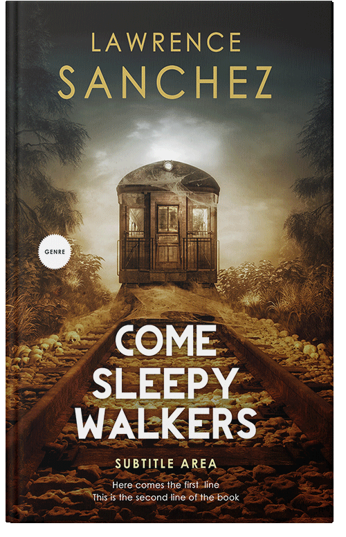 Front view of Premade Horror Book Cover - Black Marlin