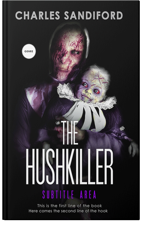 Front view of Premade Horror Book Cover - Pink Swan