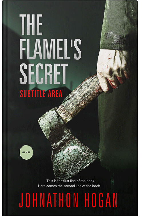 Front view of Premade Mystery & Thriller & Suspense Book Cover - Clam Shell