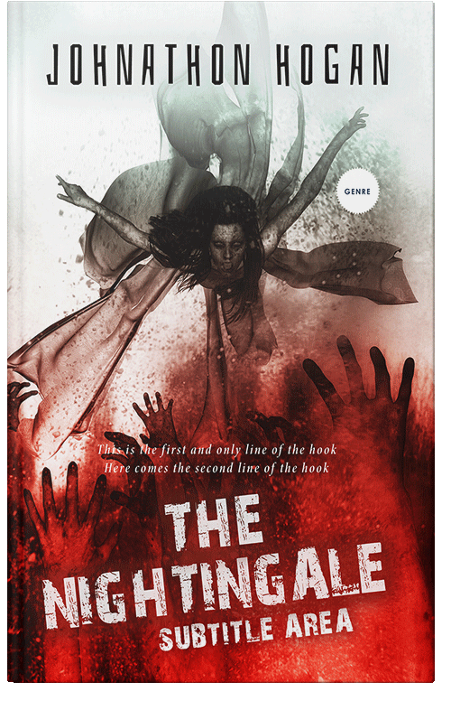 Front view of Premade Horror Book Cover - Old Brick