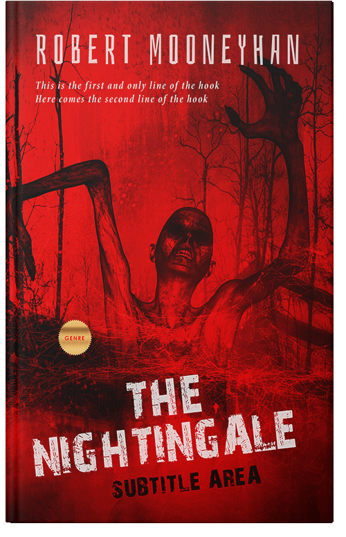 Front view of Premade Horror Book Cover - Guardsman Red