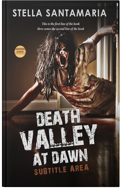 Front view of Premade Horror Book Cover - Soft Amber