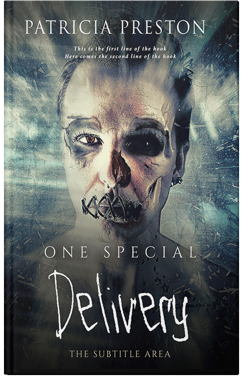 Front view of Premade Horror Book Cover - Outer Space