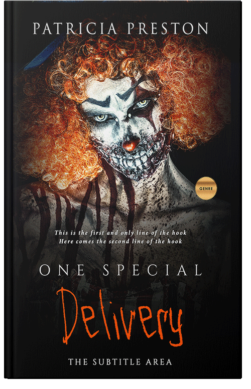 Front view of Premade Horror Book Cover - Antique Brass