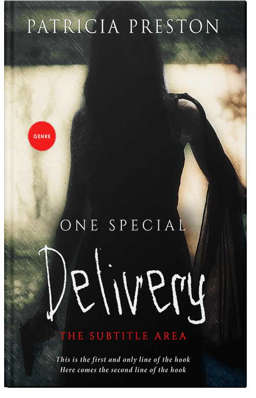 Front view of Premade Horror Book Cover - Log Cabin