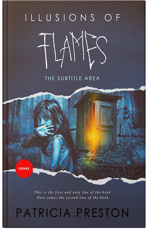 Front view of Premade Abstract Book Cover - Ship Gray