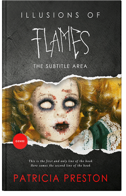 Front view of Premade Abstract Book Cover - Brandy