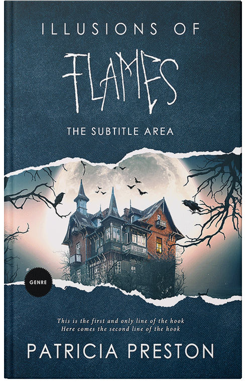 Front view of Premade Horror Book Cover - Elephant