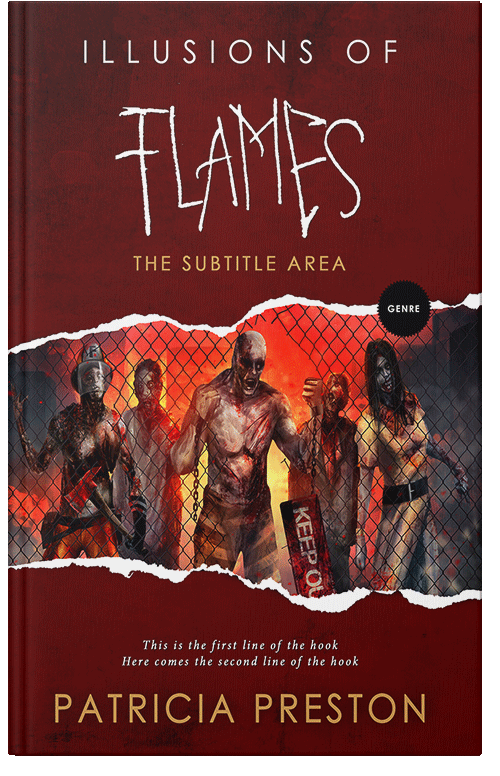 Front view of Premade Literary Fiction Book Cover - Dark Tan