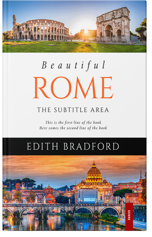 Front view of Premade Travel Book Cover - Antique Brass