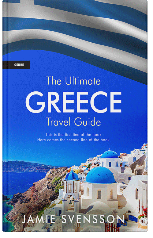 Front view of Premade Travel Book Cover - Science Blue