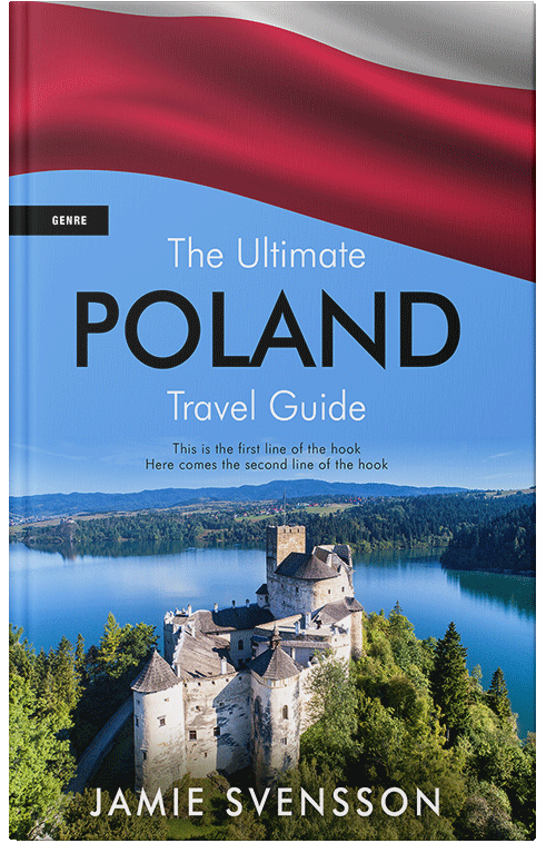 Front view of Premade Travel Book Cover - Havelock Blue