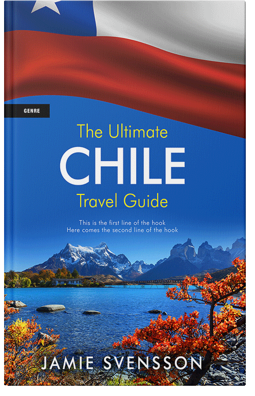 Front view of Premade Travel Book Cover - Denim