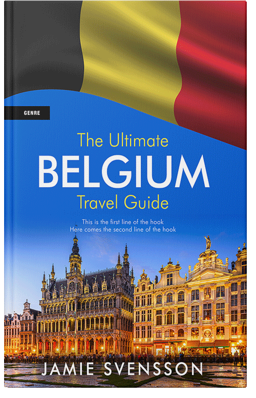 Front view of Premade Travel Book Cover - Denim