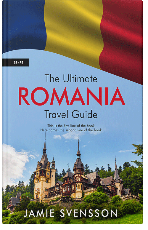 Front view of Premade Travel Book Cover - Cornflower