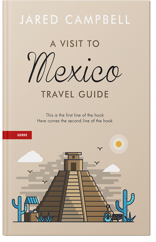 Front view of Premade Travel Book Cover - Bone