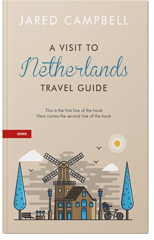 Front view of Premade Travel Book Cover - Bone