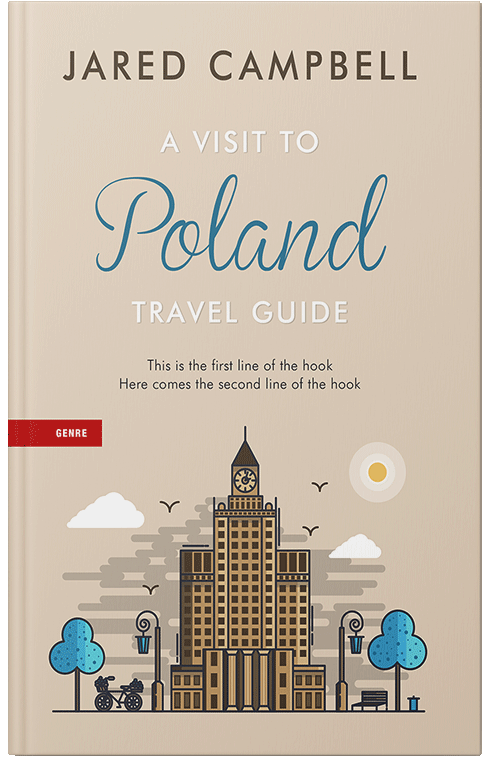 Front view of Premade Travel Book Cover - Bone