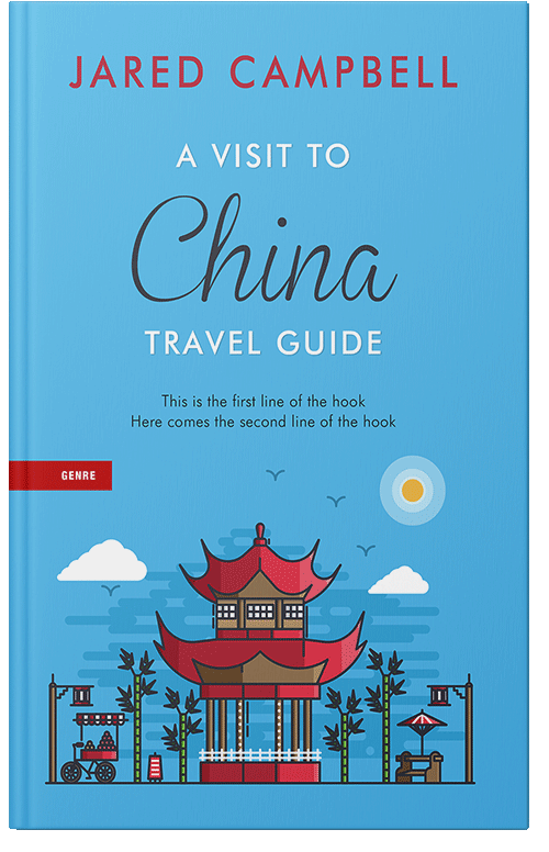 Front view of Premade Travel Book Cover - Picton Blue