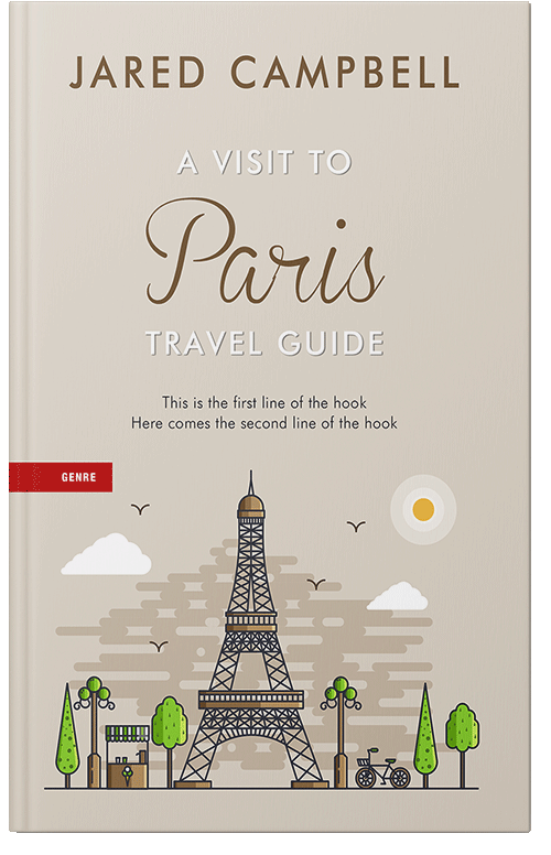 Front view of Premade Travel Book Cover - Pearl Bush