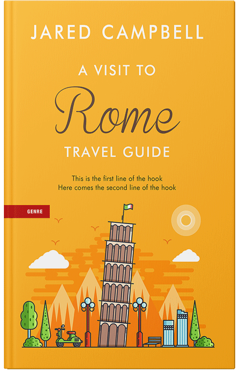 Front view of Premade Travel Book Cover - Lightning Yellow