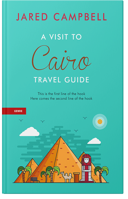 Front view of Premade Travel Book Cover - Turquoise