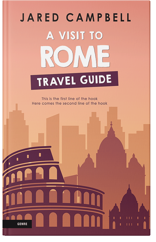 Front view of Premade Abstract Book Cover - Tonys Pink