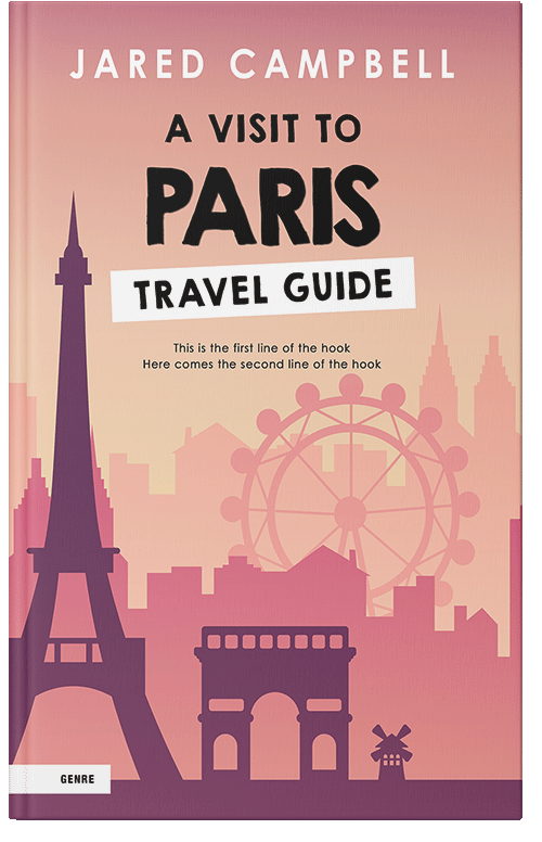 Front view of Premade Travel Book Cover - Sea Pink