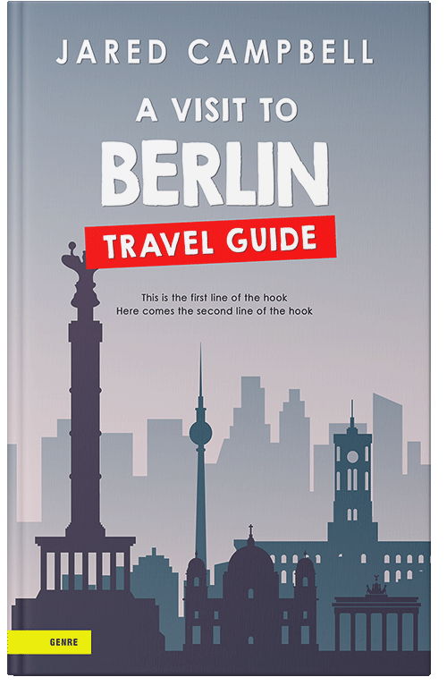 Front view of Premade Travel Book Cover - French Gray