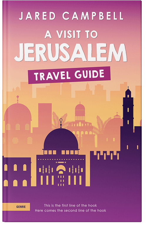 Front view of Premade Travel Book Cover - Tacao
