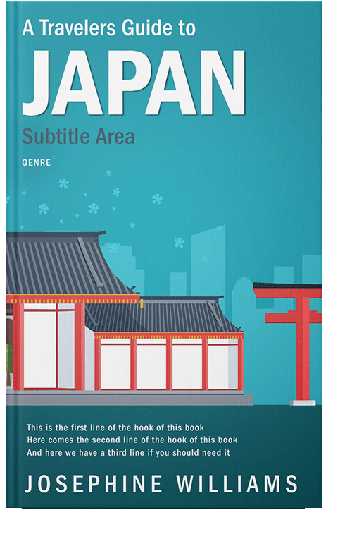 Front view of Eastern Blue #5489 - Premade Travel Book Cover | BookCoverZone