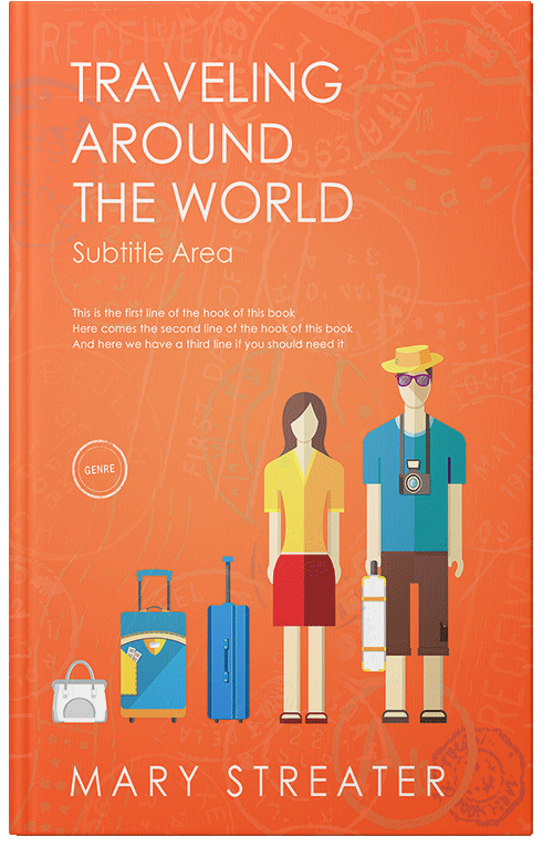 Front view of Premade Travel Book Cover - Crusta