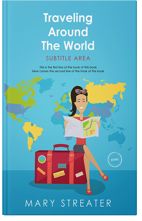 Front view of Premade Travel Book Cover - Scooter