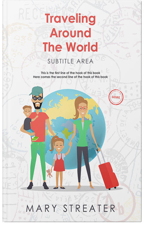 Front view of Premade Travel Book Cover - Patina