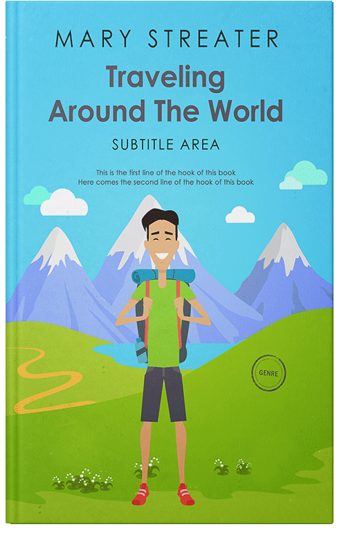 Front view of Premade Travel Book Cover - Malibu