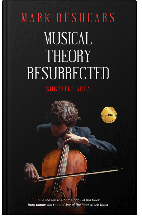 Front view of Premade Music Book Cover - Black