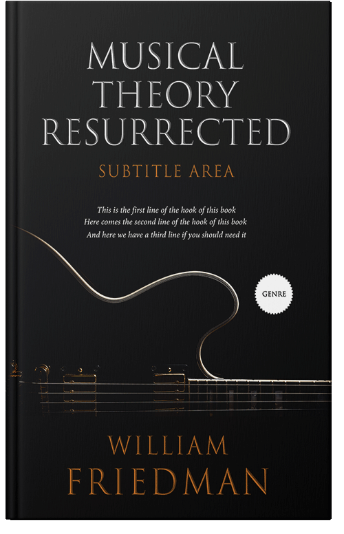 Front view of Premade Music Book Cover - Black