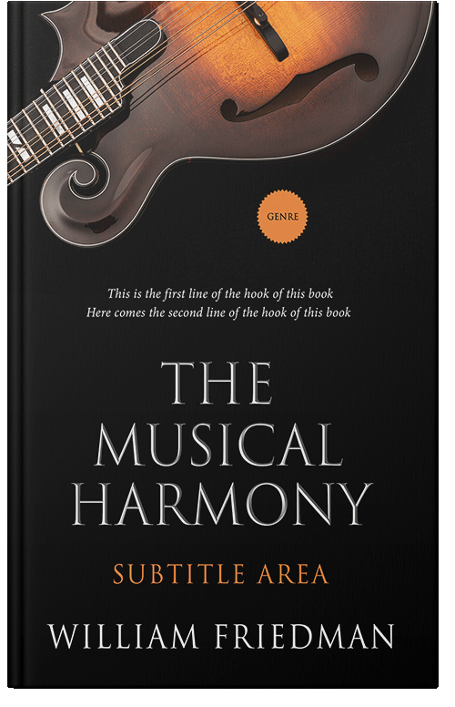 Front view of Premade Music Book Cover - Black