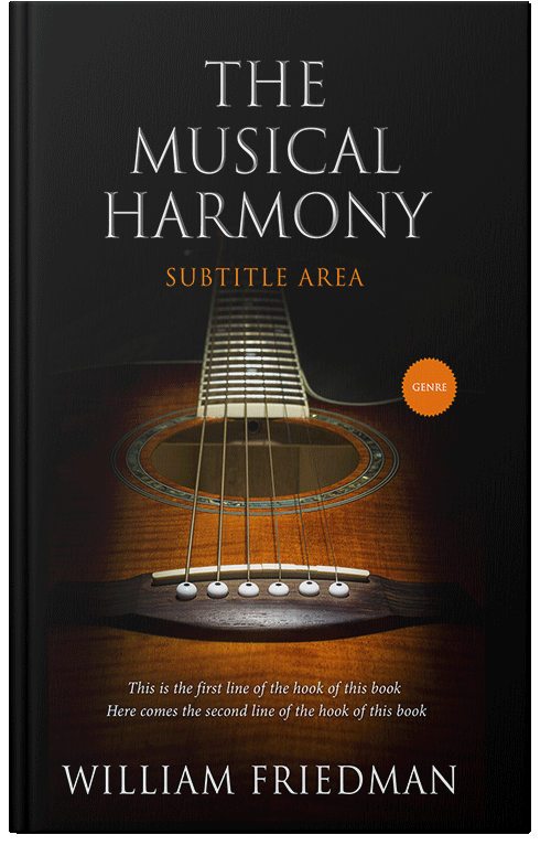 Front view of Premade Music Book Cover - Black