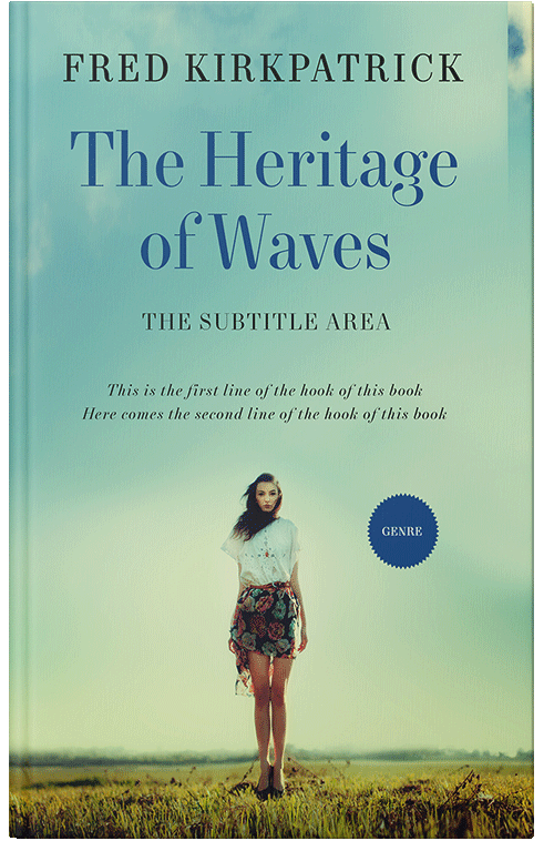 Front view of Premade Romance Book Cover - Surf