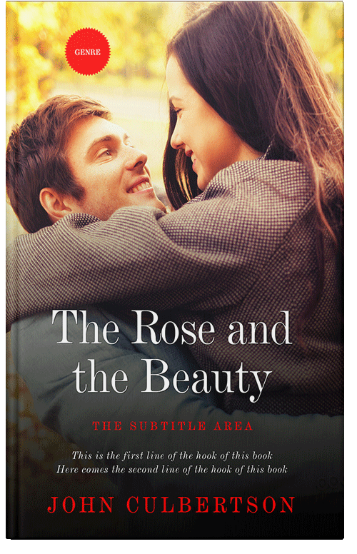 Front view of Premade Romance Book Cover - Harvest Gold