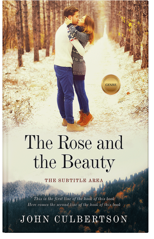 Front view of Premade Romance Book Cover - Parchment