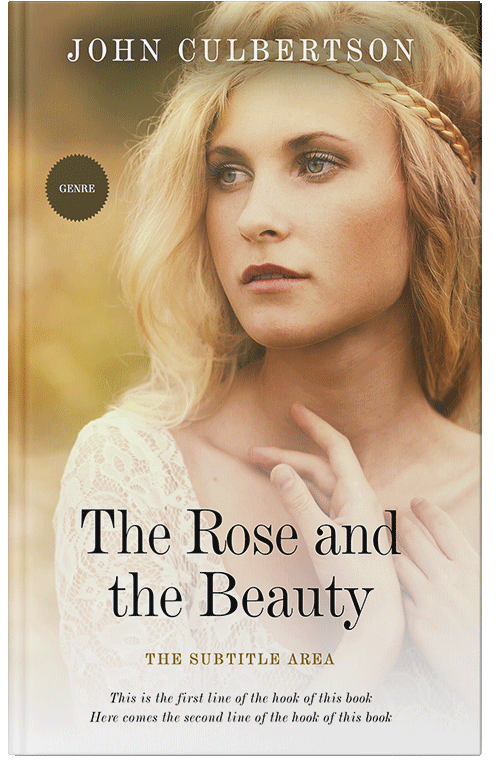 Front view of Premade Romance Book Cover - Almond