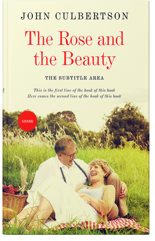 Front view of Premade Romance Book Cover - Citrine White