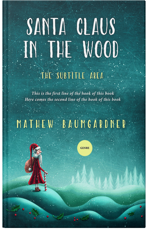 Front view of Premade Abstract Book Cover - Genoa